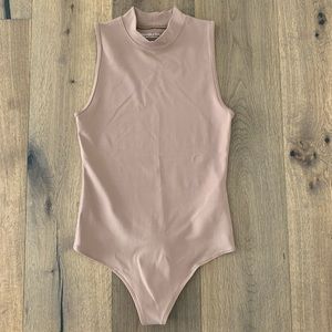 Abercrombie and Fitch Sleeveless Nude Bodysuit high neck/ mock neck size small